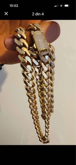 Lanț aur 14k model cuban 46,7gr