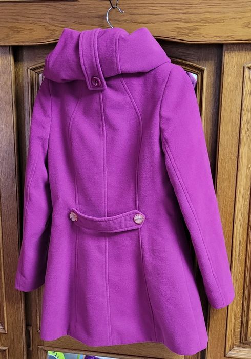 Palton stofa Fucsia Fabricat in Romania marime S/M