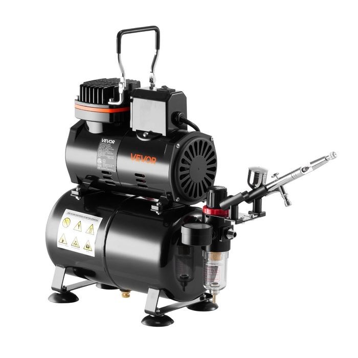 Kit Aerograf Profesional,1/6 CP,3 Duze,Zgomot Redus