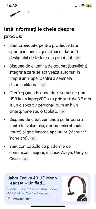 Casca jabra nu am cutia