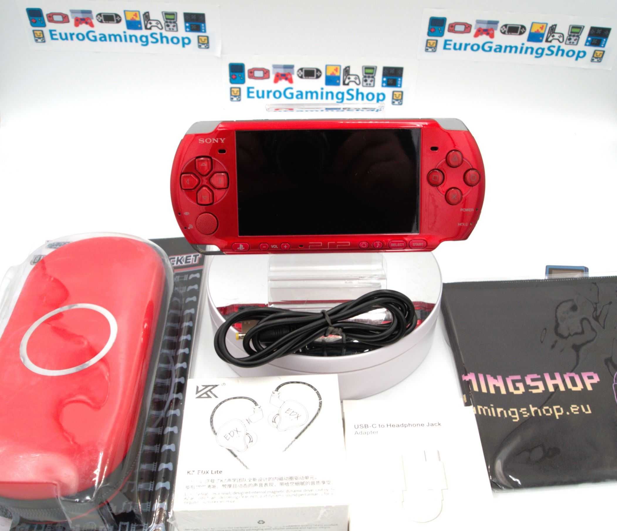 Sony PSP 3000 Carnival Red 64GB/CFW/50 JOCURI imp Japonia[JP16PSP3-02]