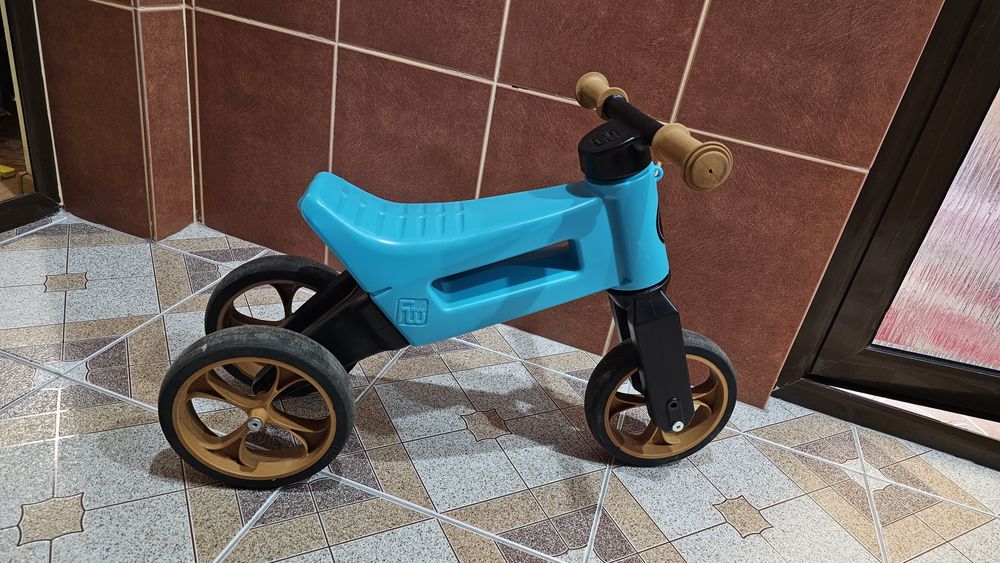Bicicleta fara pedale Funny Wheels Rider SuperSport 2 in 1 Aqua
