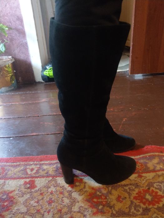 Сапоги замшевые женские