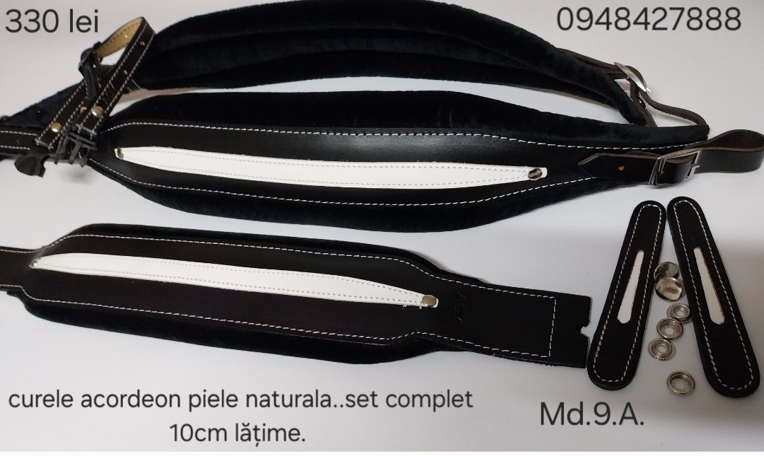 Curele acordeon piele naturală și catifea.