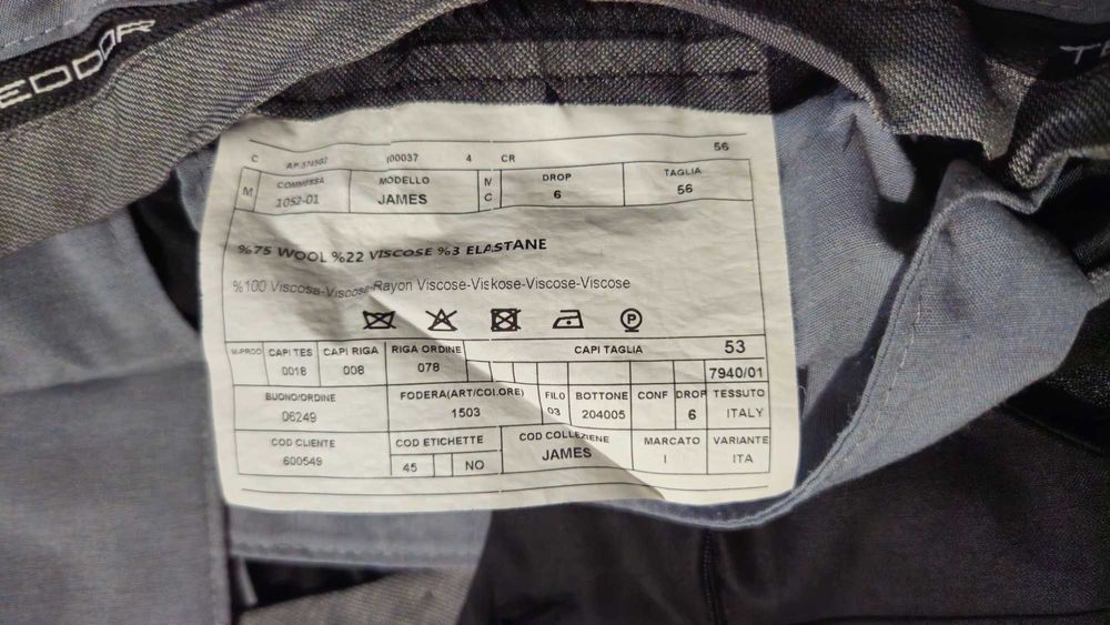 Teodor Черен Костюм, Бяла Риза XL, Папийонка