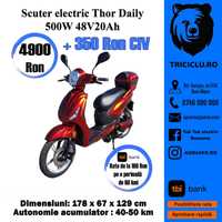 Thor Daily scuter electric nou maro alb rosu Agramix