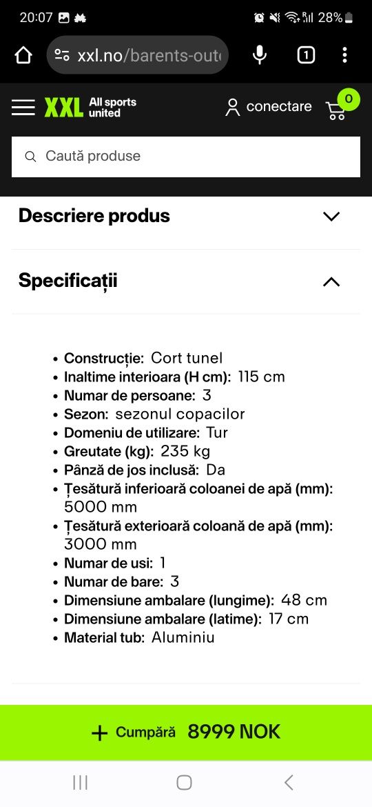 Barents 3 Ultralight, Cort Albastru