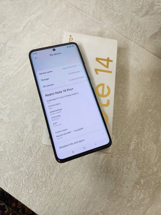 Redmi note 14 pro plus 5g 256gb