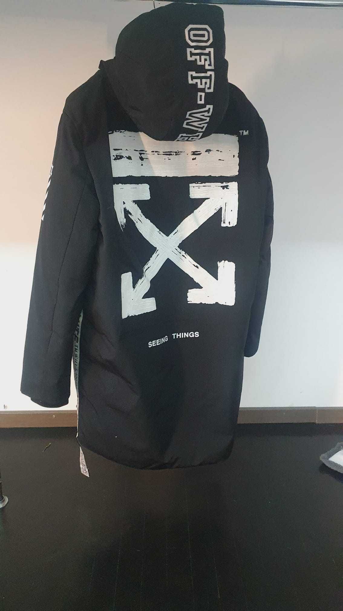 Off-White  Parka Hoodie Winter Jacket Made in Italy  1.500$ Rrp Noua