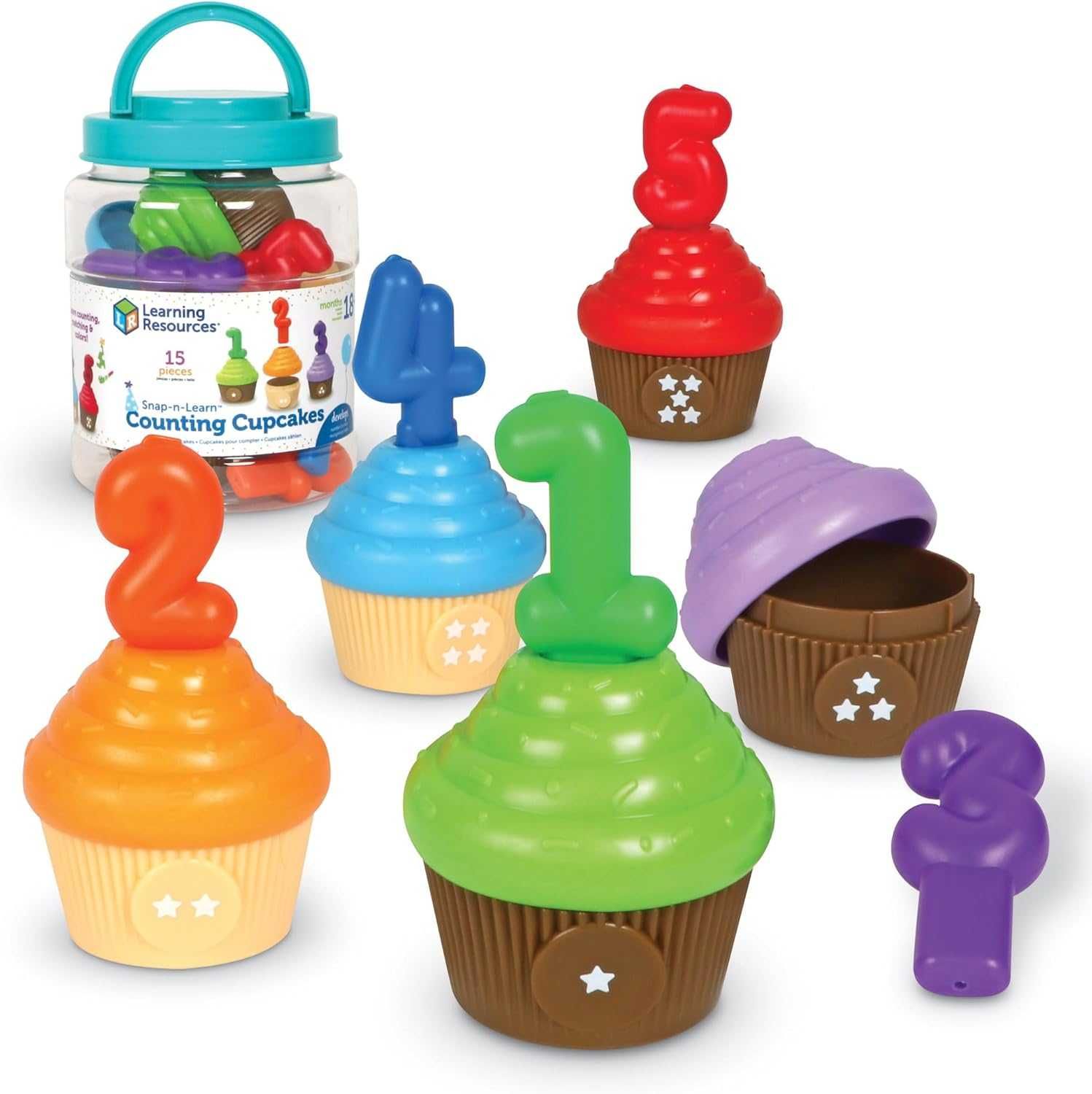 Snap-n-Learn Counting Cupcakes Образователна играчка за броене,цветове