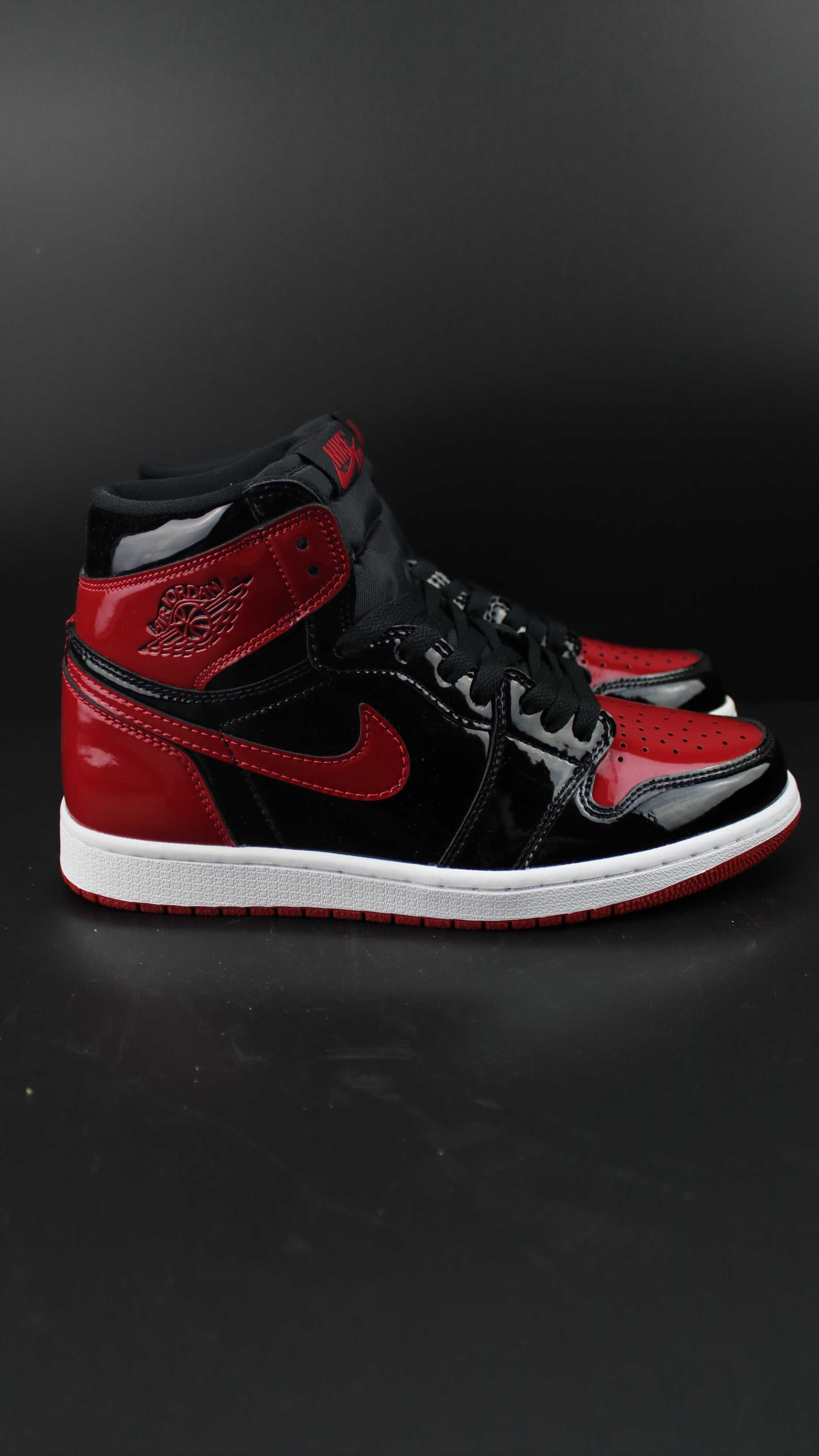Air Jordan 1 Retro High OG Patent Bred (38; 40;) + CADOU
