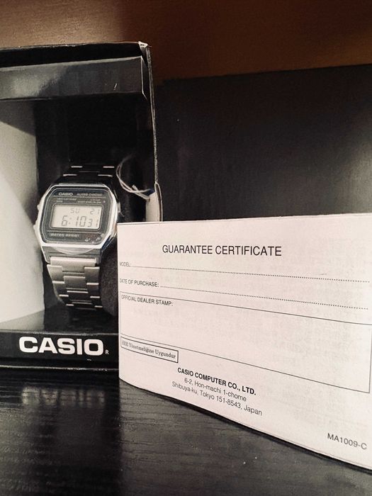 Vintage Casio Ceas Iconic A158WA-1DF cu Film NOU