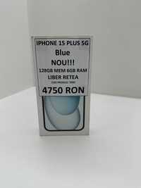 iPhone 15 Plus, 128GB, 5G, Blue Nou Sigilata Neactivat