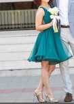 Rochie Ana Radu turcoaz, mini