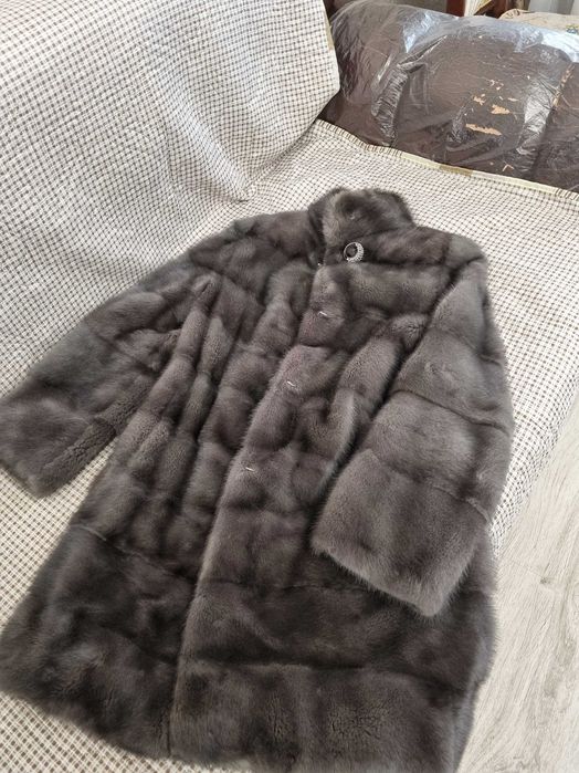 Шуба норковая, графит