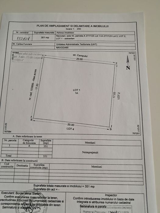 Vând lot teren 350mp Năvodari / vând lot 25000 mp Limba Oii