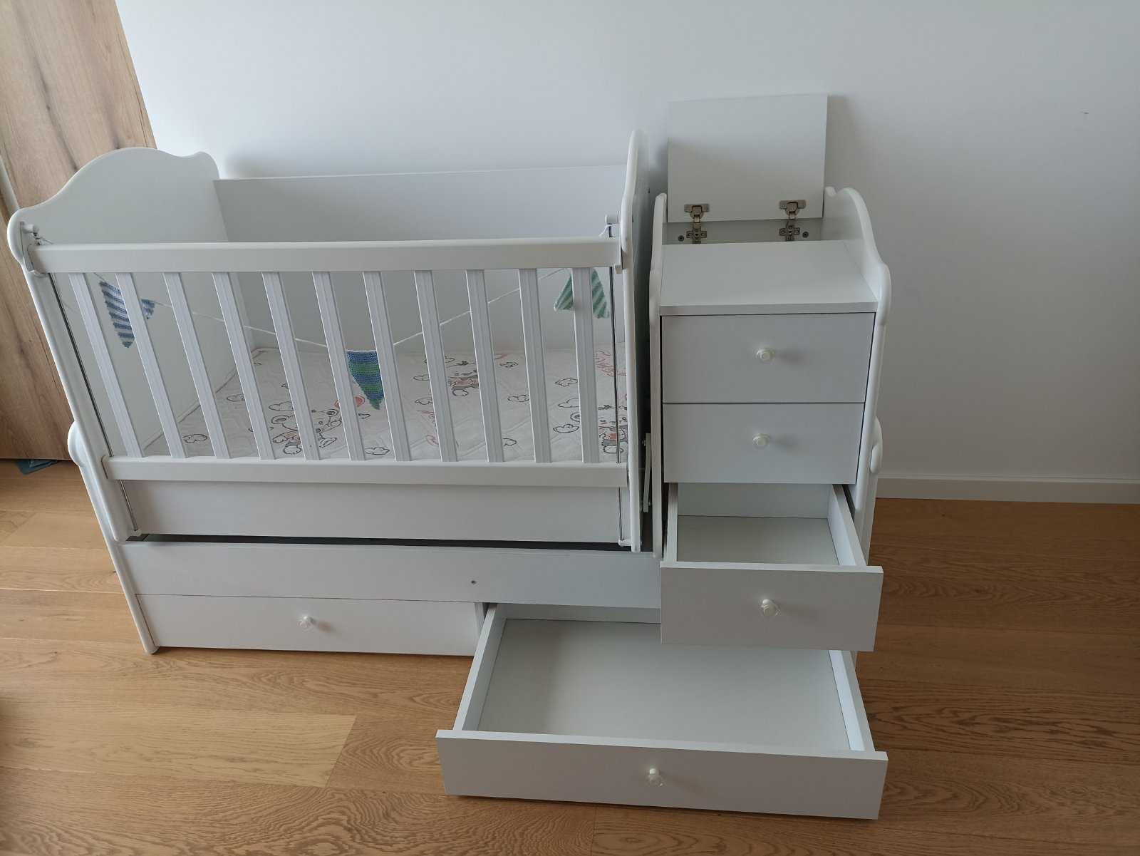 Трансформиращо се бебешко легло Baby & Junior бяло