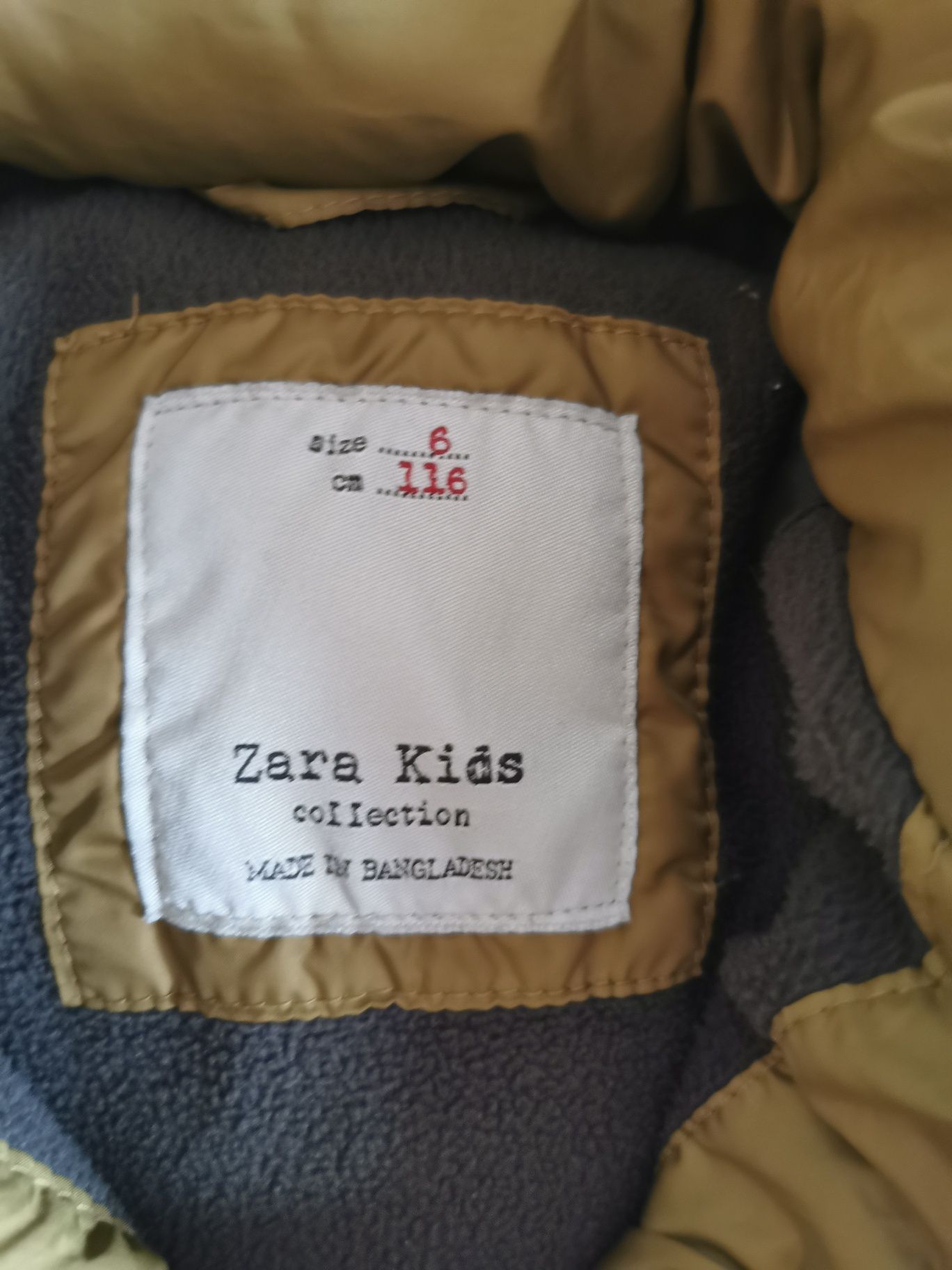 Geacă iarnă Zara Kids băieți, mărimea 116