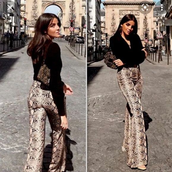 Zara snake print панталон