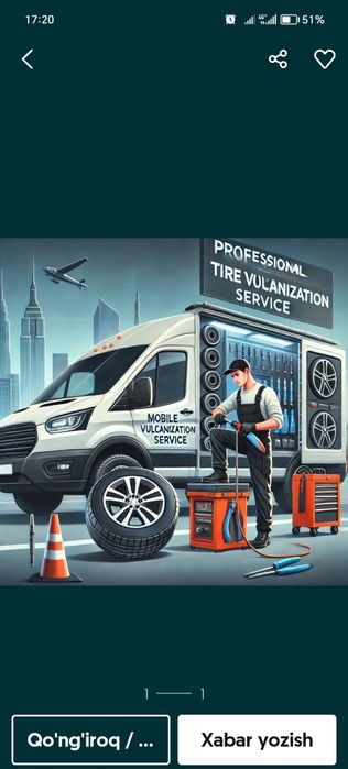 Vulkanizatsiya vizf xizmati 24.7 balon yamash