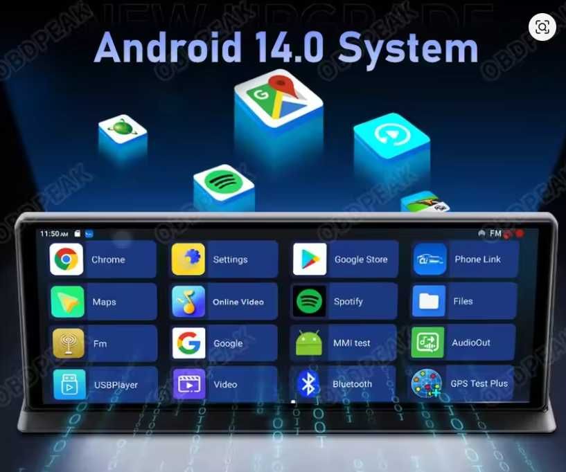 GPS Навигация K60 Pro 11.3" 4G+64G WIFI Android 14 AI Screen