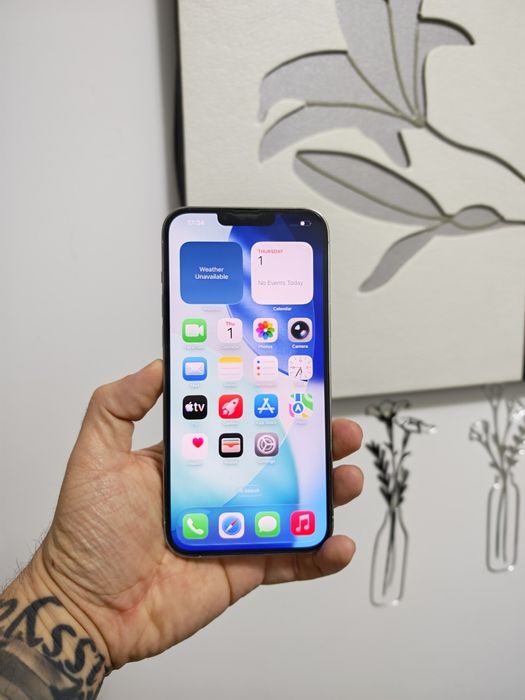 iPhone 13 Pro Max Silver 96%Bat Stare foarte buna totul original