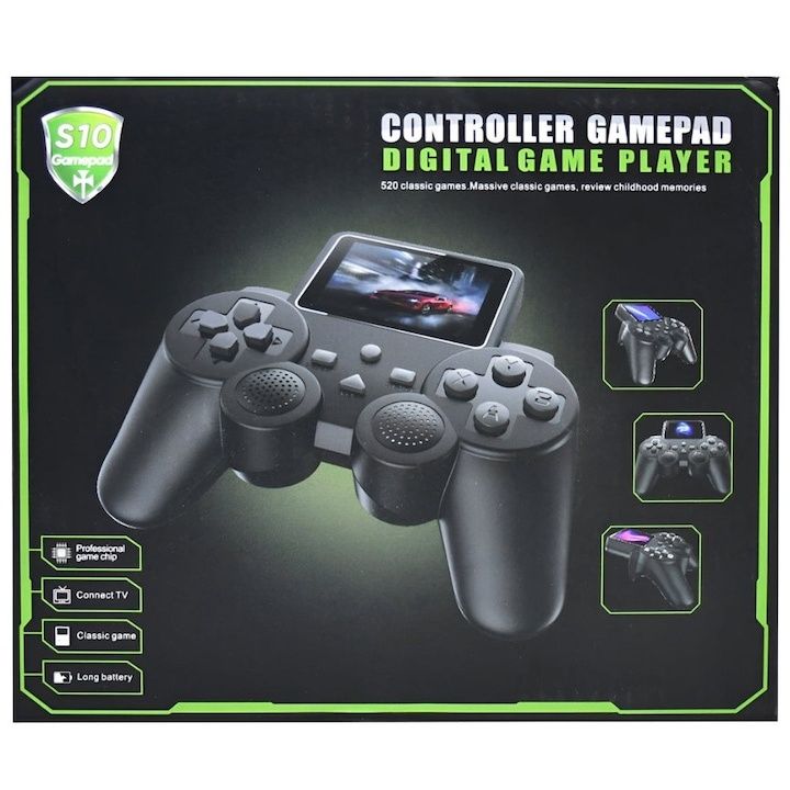 Преносима игрална конзола с Gamepad KEKEGAME S10, 520 игри TFT дисплей