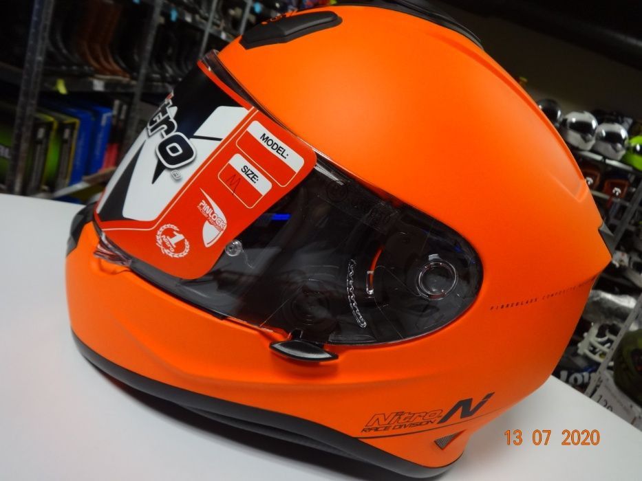 ШОК ЦЕНА! Каска nitro n3100 satin orange нова мото каска шлем xs s m l