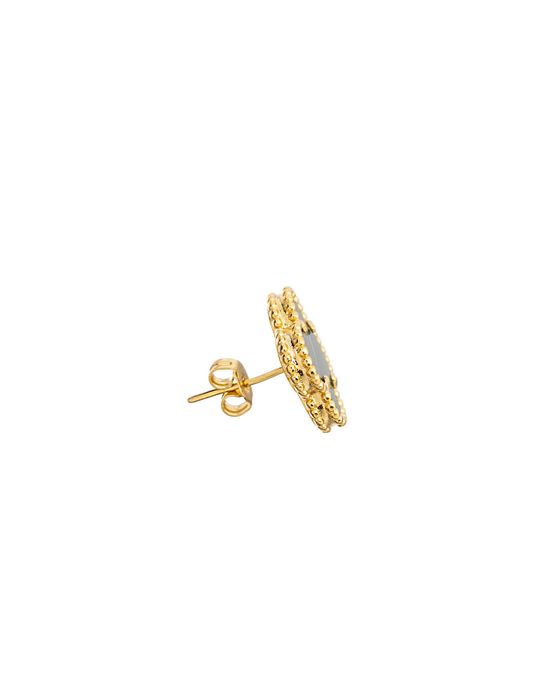 Златни дамски обеци със зелен малахит - Van Cleef & Arpels VCA