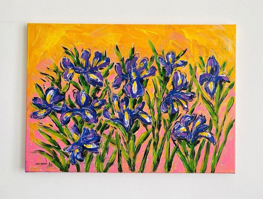 Flori de Iris Tablou Original
