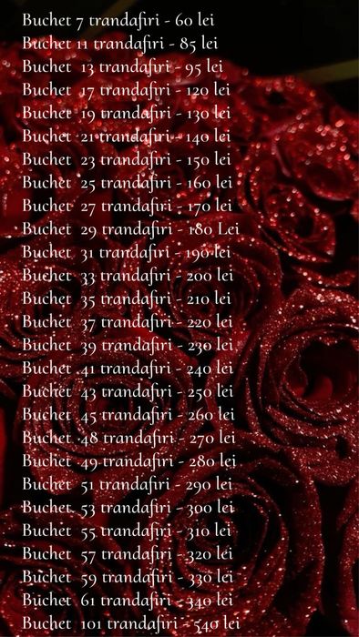 Buchet trandafiri din satin