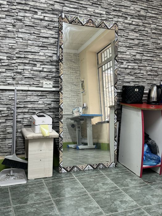 Зеркало для дома для ателье , орнаметный ткань. 170*70