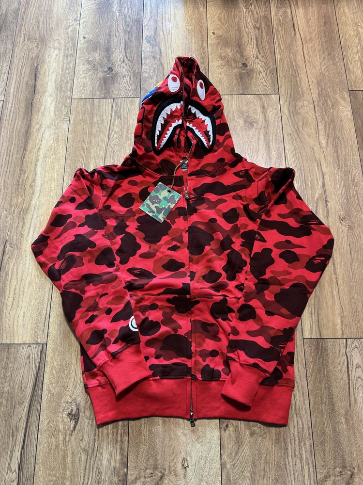 Bape Shark Hoodie Red