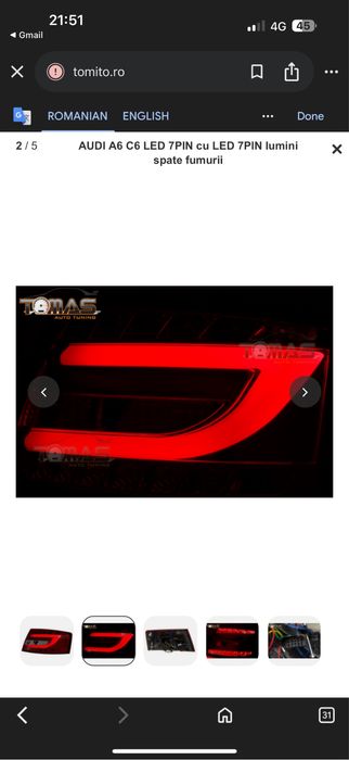 Vand stopuri led audi a6 c6