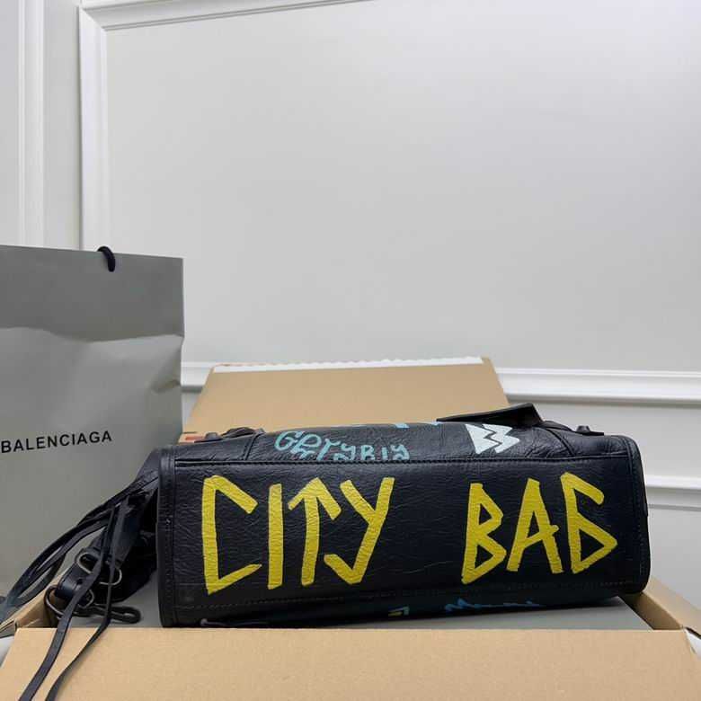 Poseta Balenciaga City Graffiti - piele naturala/premium/30cm