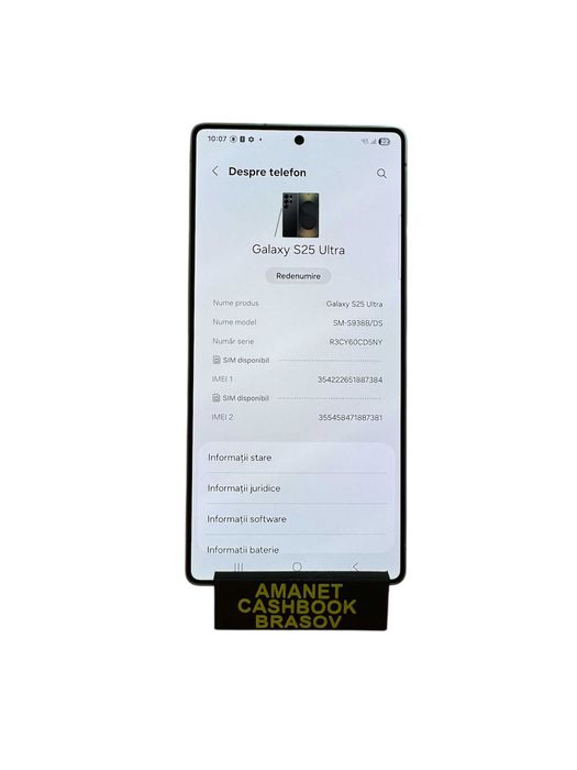 Samsung S25 Ultra - 256 GB - Baterie 100 - Cashbook Amanet Brasov