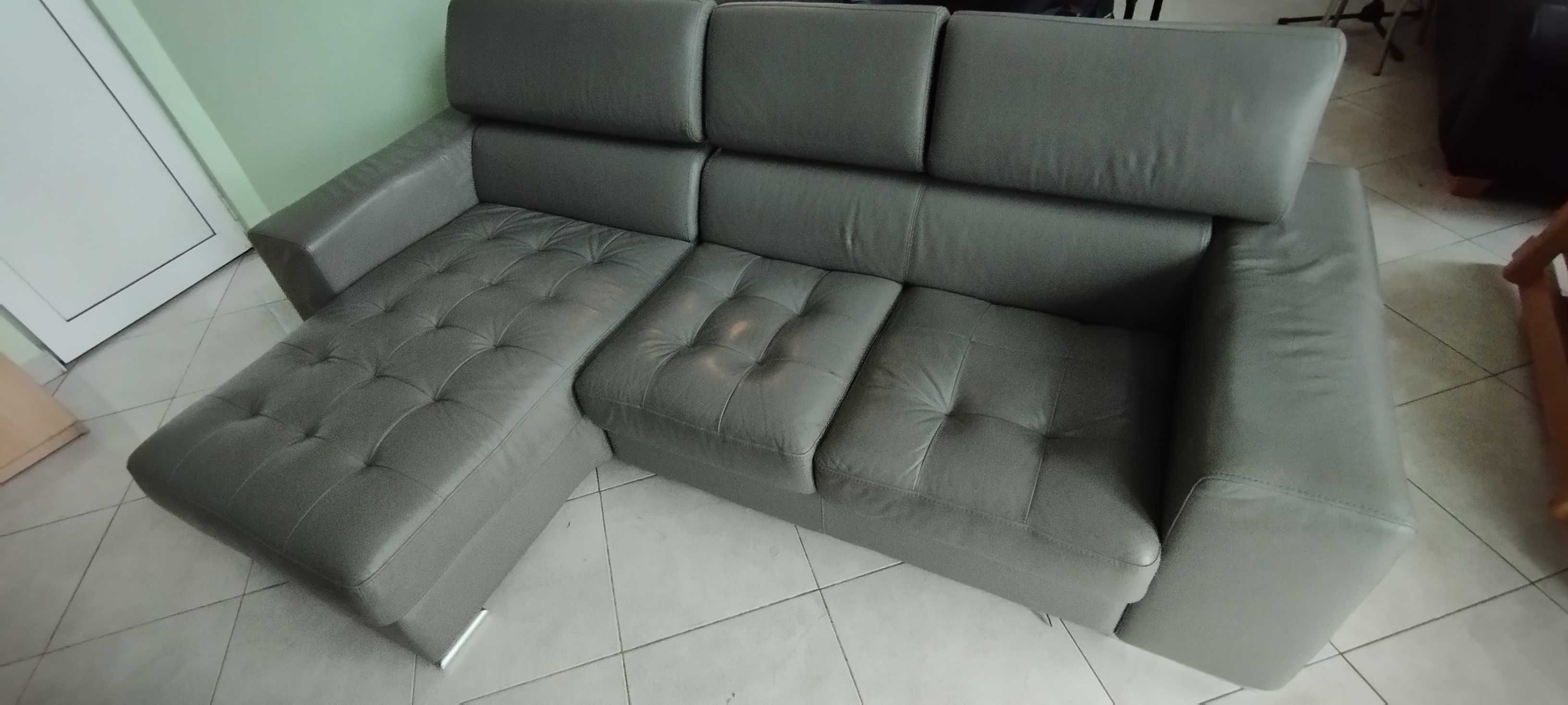 Италиански диван с механизъм! 3- местен. 100% Естествена кожа