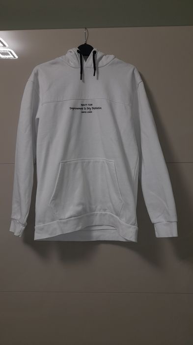 Hanorac alb cu glugă S