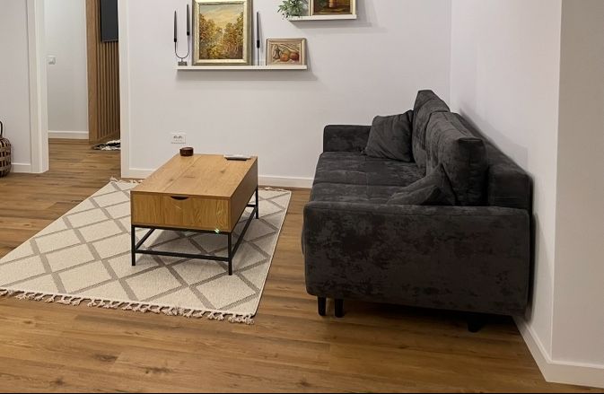 Masa cafea rabatabila furnir