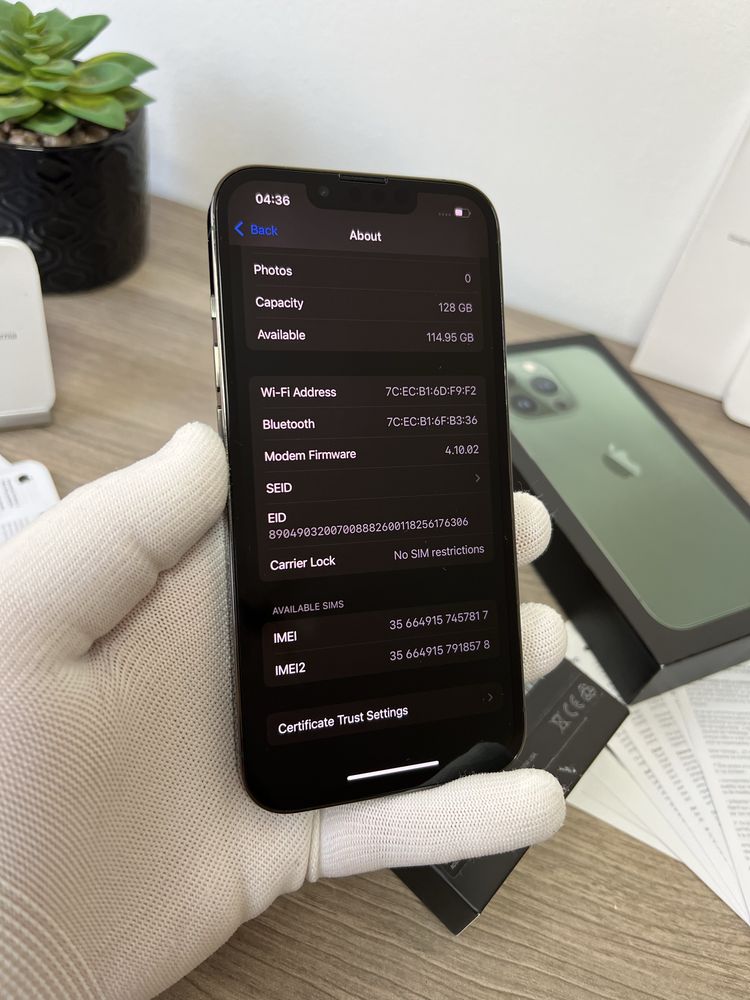 iPhone 13 PRO, Green, 128GB, КАТО НОВ, 100% батерия, 1г ГАРАНЦИЯ!