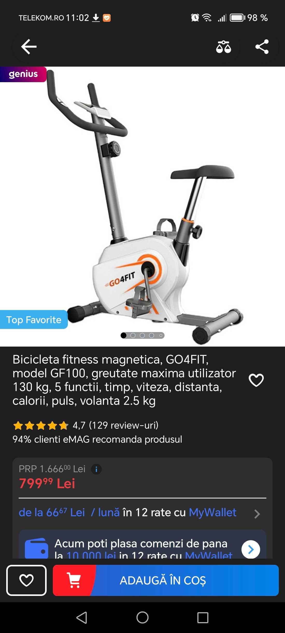 Vând bicicleta fitness