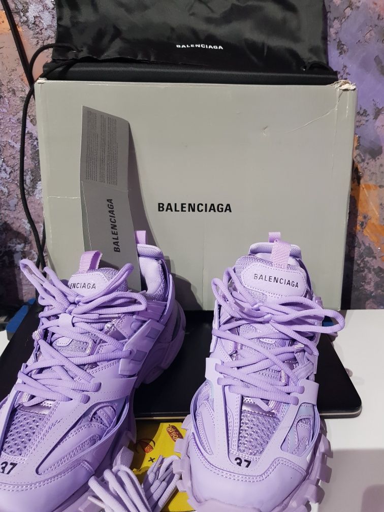 Balenciaga logo track lila