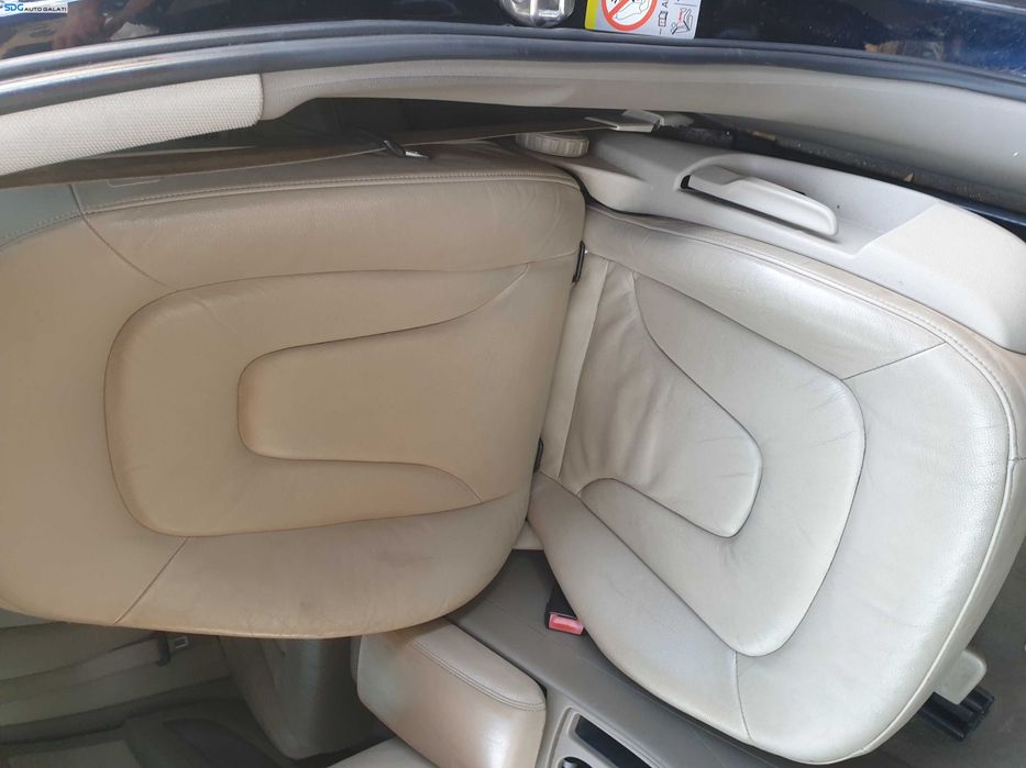 Interior Piele Crem cu Incalzire Scaune Fata Stanga Dreapta si Bancheta Spate Sezut Rupt cu Spatar Audi A4 B8 Berlina Sedan 2008 - 2015 [K4649] [K4650] [K4651]