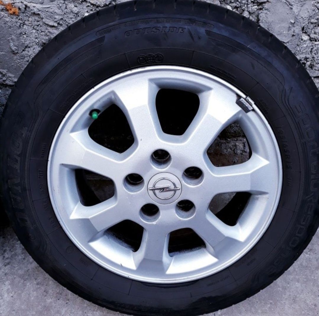 Set jante aliaj opel 15 + anvelope noi all season