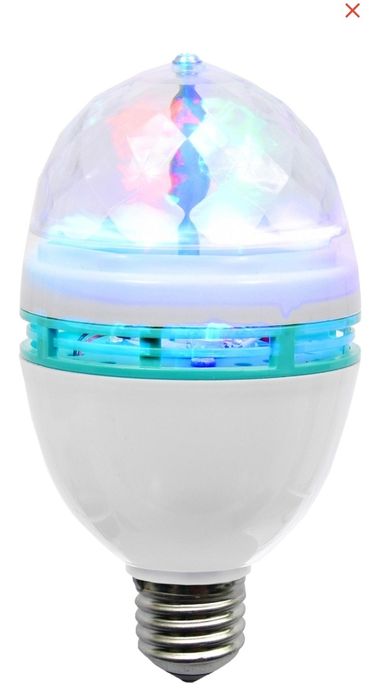 Лампочка Лампа светодиодная «Диско» 3 LED E27 мультисвет