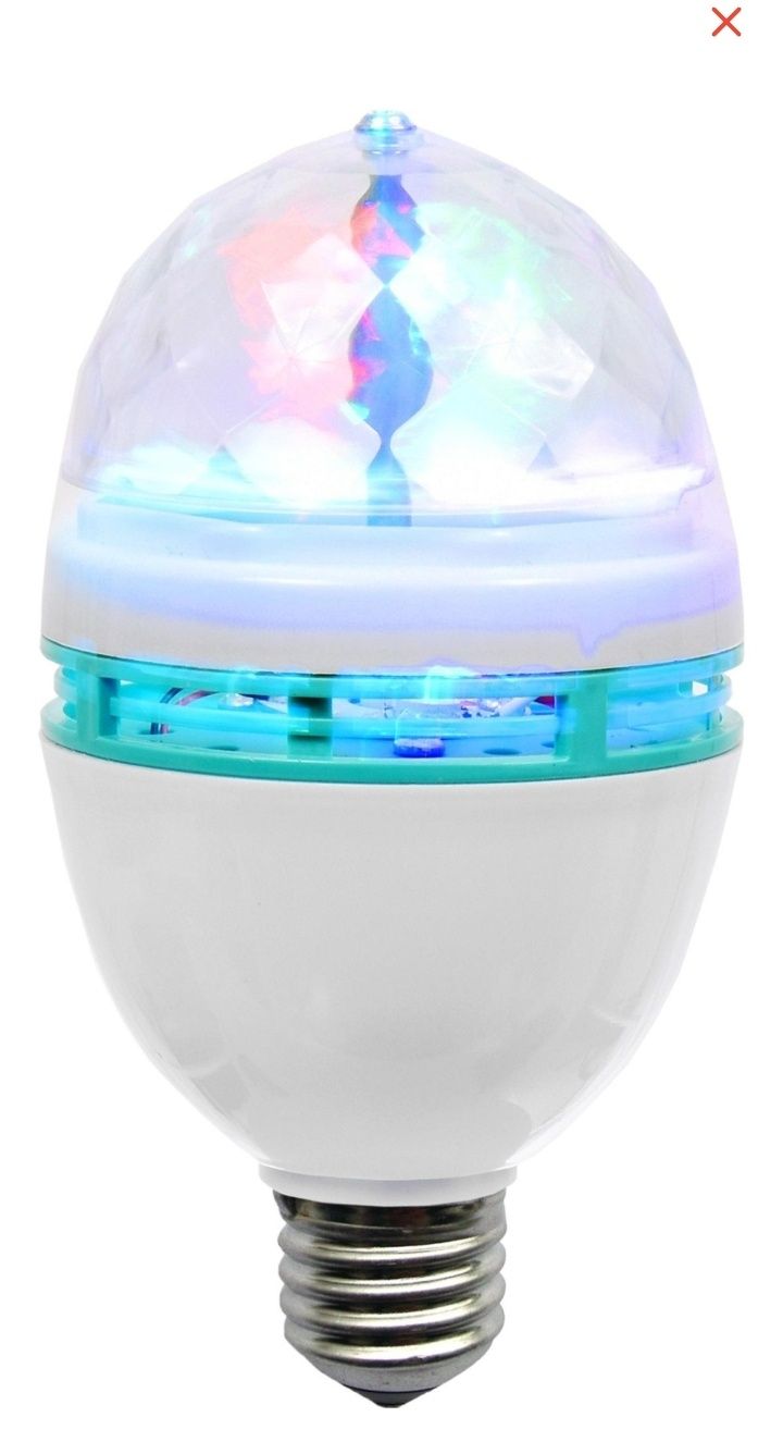 Лампочка Лампа светодиодная «Диско» 3 LED E27 мультисвет