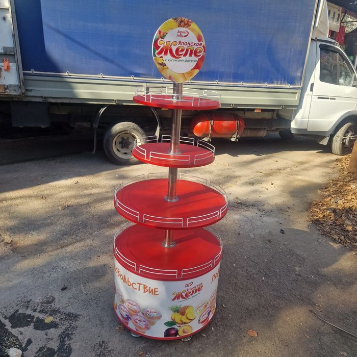 Рекламный стенд для продукции/ Reklama uchun stend.