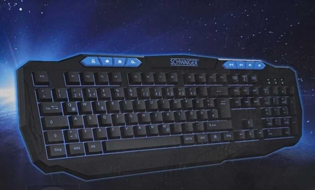 Светеща Геймърска Клавиатура за игри SCHWAIGER GT200