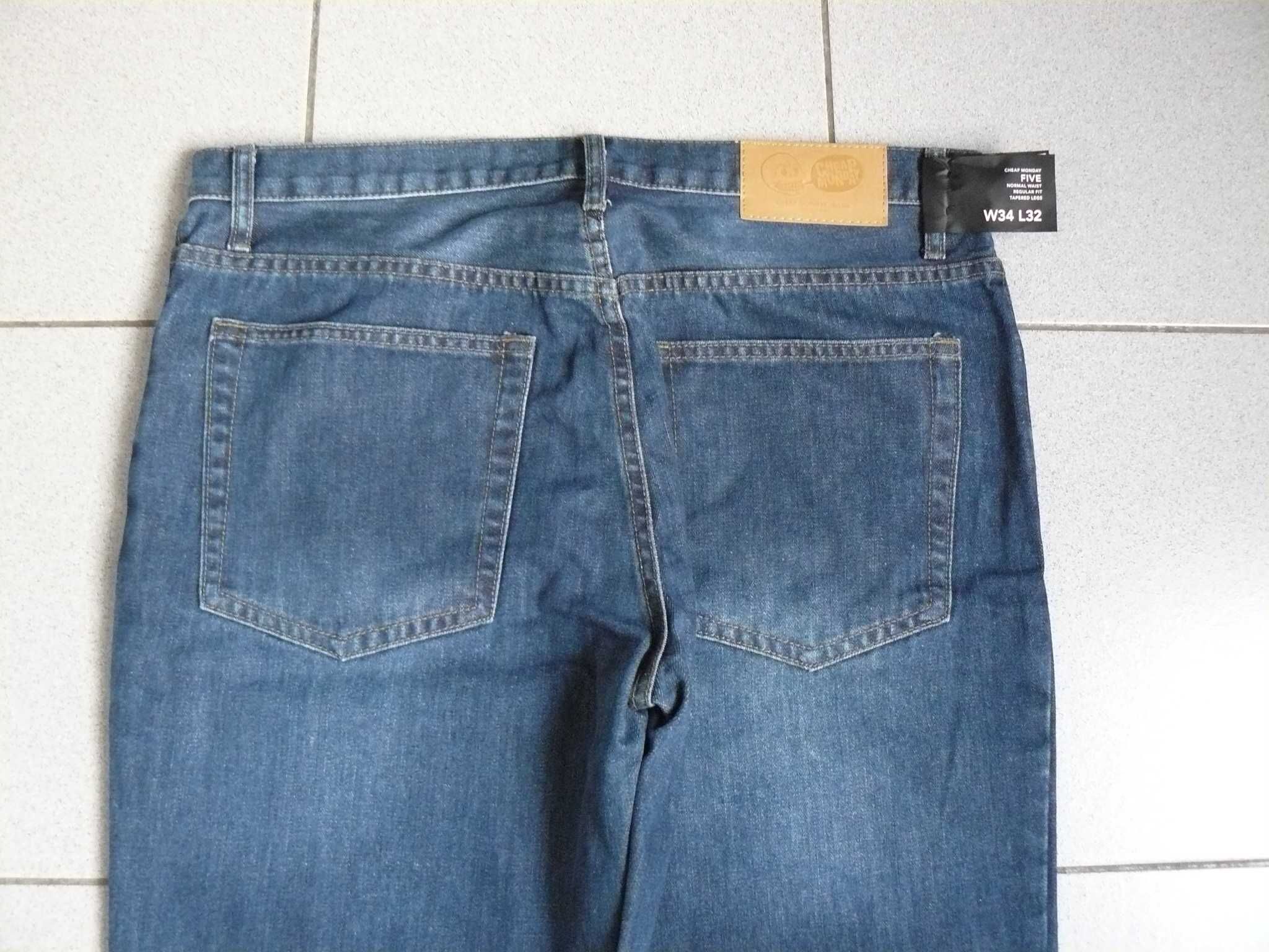 Jeans Barbati CHEAP MONDAY Originali,Marime W34/L32, Noi,Franta