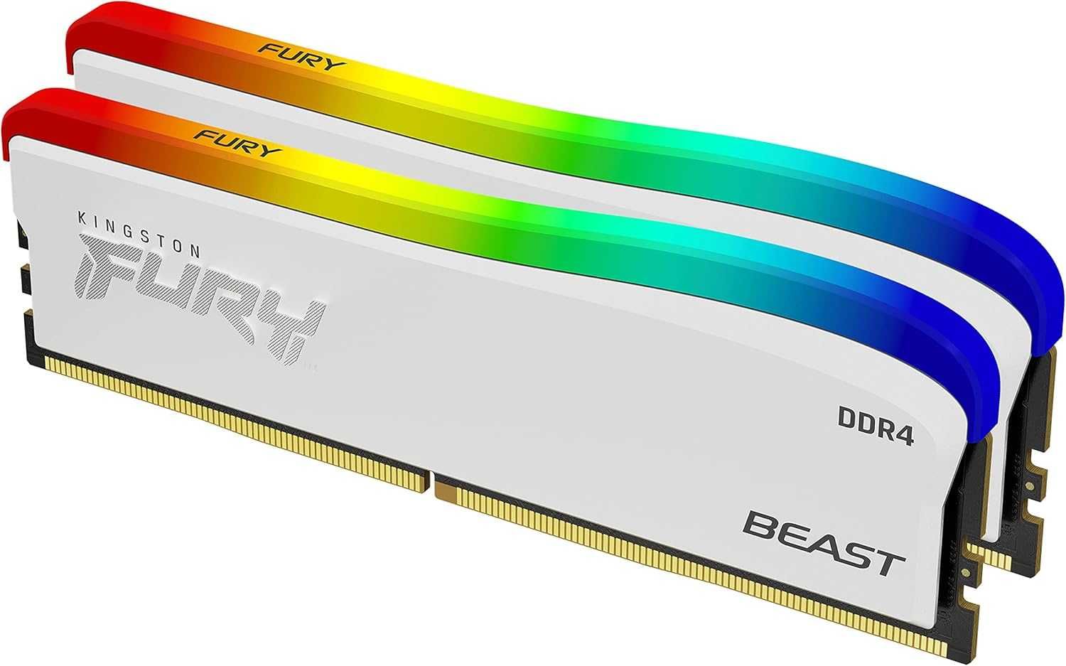Рам памет Kingston FURY Beast White RGB 16GB(2x8GB) DDR4 3600MHz